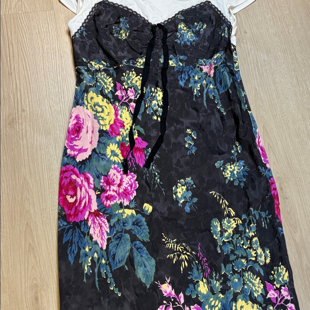 NWT By Anthropologie Twofer Midi Slip Dress size Large 90s Vintage Style - Picture 9 of 13